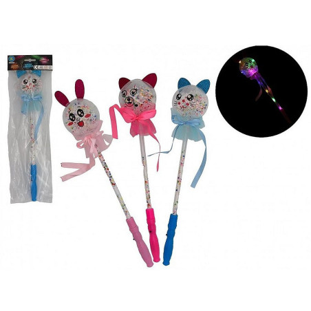 BATON BOULE 38 CM LUMINEUX
