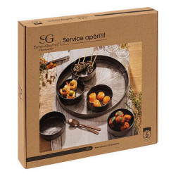 COFFRET APERITIF ASTRA NOIR 6 PIECES