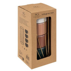 COFFRET RACK 4 MUGS 25 CL