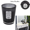 BOUGIE PARFUMEE VERRE BULLE GRIS HAUTEUR 16 CM