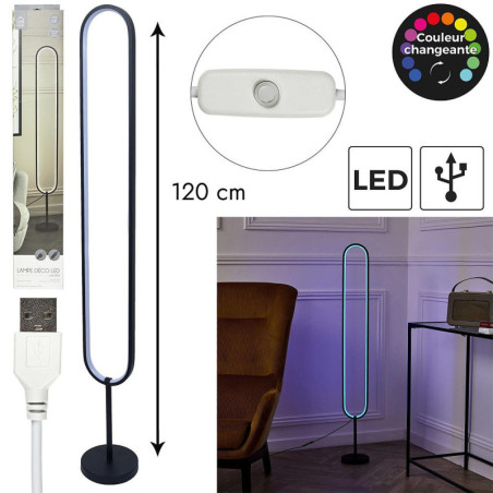 LAMPE LED OVALE SUR PIED 120 CM