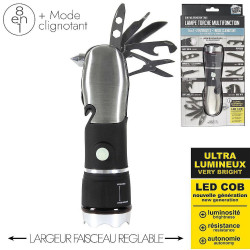 LAMPE TORCHE MULTIFONCTION 8EN1