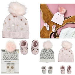 ENSEMBLE BONNET ET CHAUSSETTE FILLE