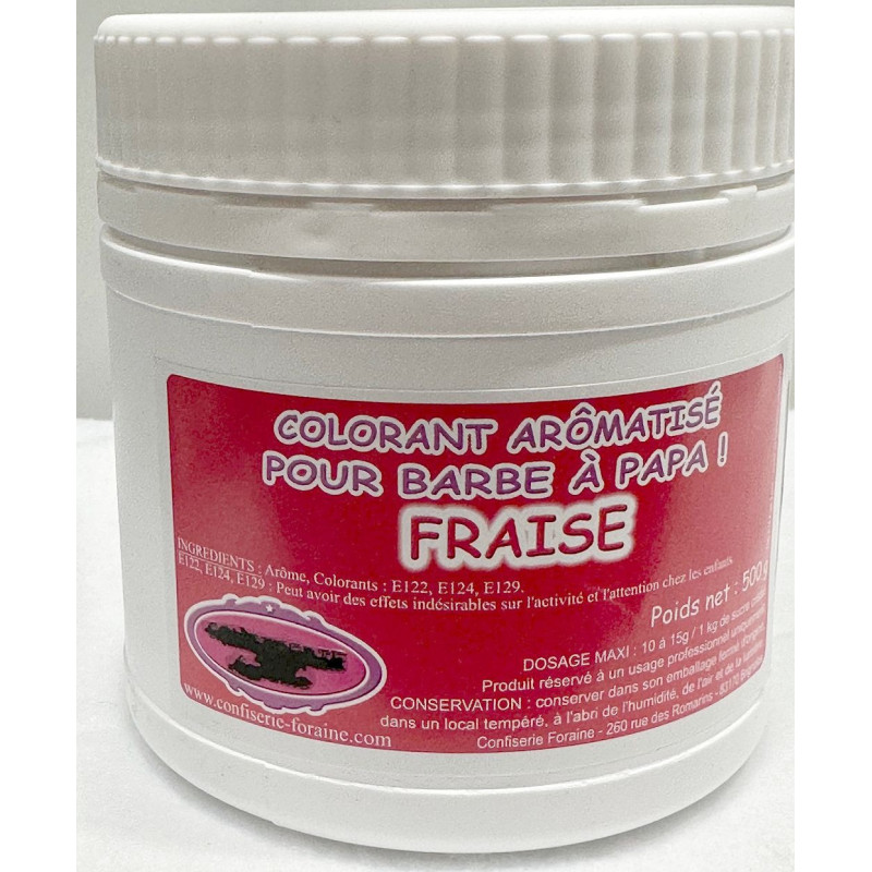 Colorant Barbe à Papa 500g Fraise - Succès garanti pour vos animations