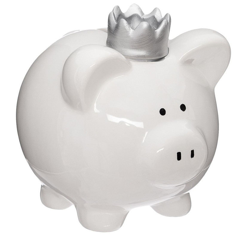 TIRELIRE GRES COCHON HAUTEUR 14.5 CM