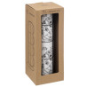 COFFRET RACK 4 MUGS WHITE FLORAL 24 CL