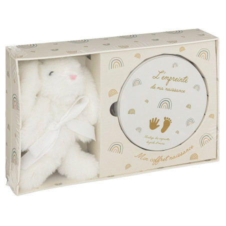 COFFRET NAISSANCE EMPREINTE ET PELUCHE