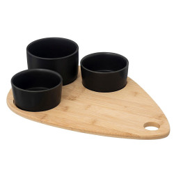 COFFRET APERITIF BAMBOU BLACK 4 PIECES