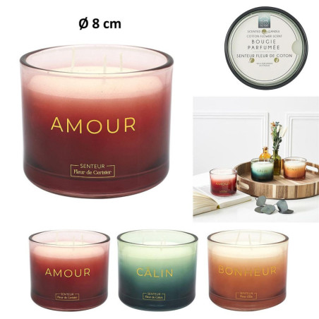 Bougie parfumée Emotion 10 cm - Grossiste bougie