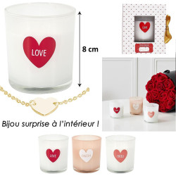 Bougie Parfumée Coeur et Bijoux - Grossiste bougies décoratives