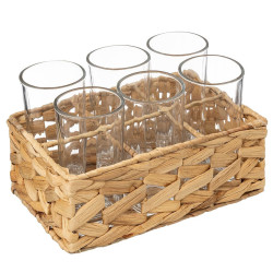 COFFRET RACK NATUREL 6 GOBELETS 25 CL