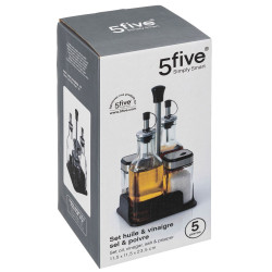COFFRET A HUILE ET VINAIGRE AVEC SUPPORT