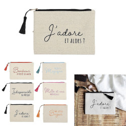 POCHETTE JUTE ET COTON 20*15 CM