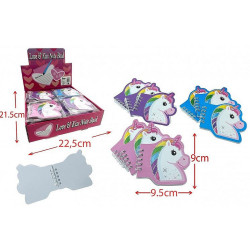 CARNET LICORNE AVEC STYLO 17*12 CM