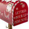 BOITE AUX LETTRES ROUGE METAL HAUTEUR 100 CM