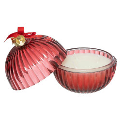 BOUGIE PARFUMEE FORME BOULE DE NOEL 150 G