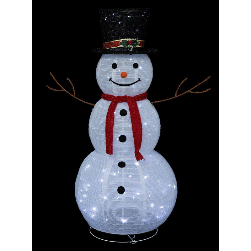 BONHOMME DE NEIGE 100 LUMIERES 120 CM INTERIEUR ET EXTERIEUR