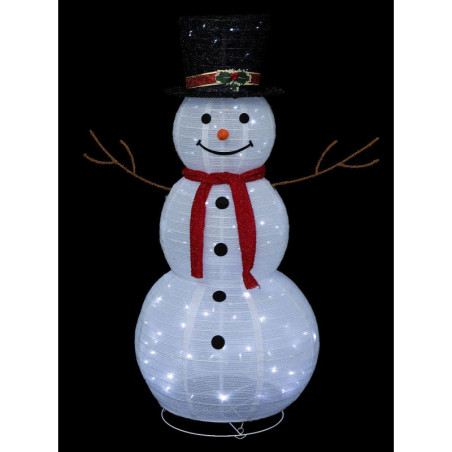 BONHOMME DE NEIGE 100 LUMIERES 120 CM INTERIEUR ET EXTERIEUR