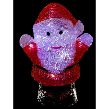 PERSONNAGE DE NOEL 16 LUMIERES 19 CM A PILES