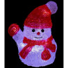 PERSONNAGE DE NOEL 16 LUMIERES 19 CM A PILES