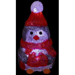 PERSONNAGE DE NOEL 16 LUMIERES 19 CM A PILES