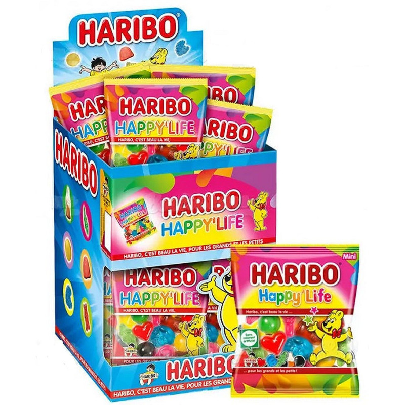Sachet Happy Life Haribo 40g : La douceur qui rend heureux !