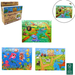 Puzzle en bois 60 pièces 22.5x30 cm - Le cadeau idéal pour vos clients