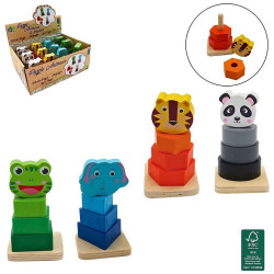 PUZZLE BOIS ANIMAUX A EMPILER 10.5 CM