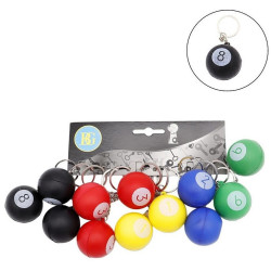 PORTE CLE BOULE DE BILLARD EN MOUSSE 40 MM