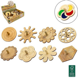 Toupie en bois à colorier 7 cm :  libre cours à votre créativité!