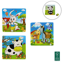 Puzzle Bois 20 Pièces 15x15 cm - Animation Ludique pour Pro