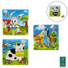 Puzzle Bois 20 Pièces 15x15 cm - Animation Ludique pour Pro