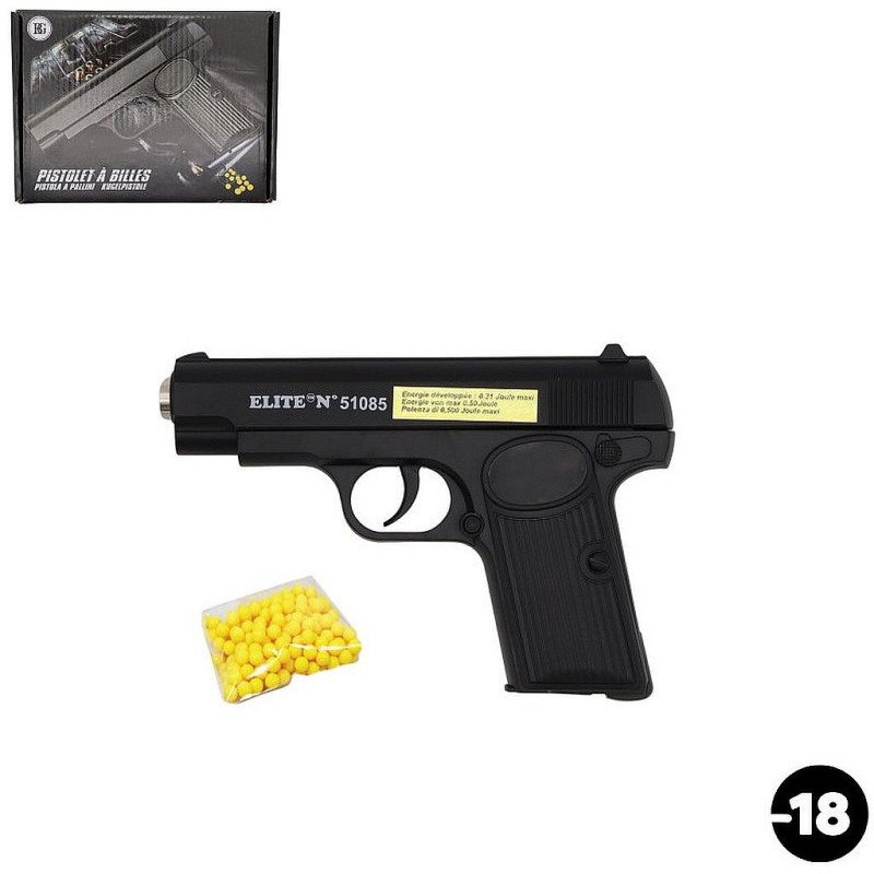 PISTOLET EN METAL A BILLES 16.5 CM