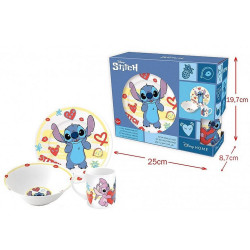 COFFRET DEJEUNER CERAMIQUE STITCH 3 PIECES
