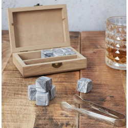 COFFRET 10 PIERRES A WHISKY AVEC PINCES