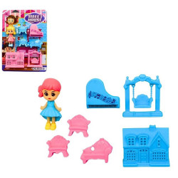 PANOPLIE POUPEE MODE 10 CM AVEC MEUBLES