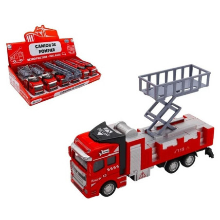 CAMION POMPIER 21 CM METAL RETRO FRICTION
