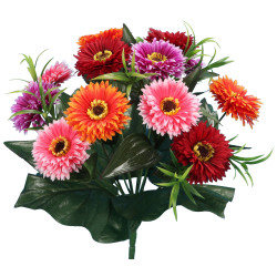 FLEURS BUISSON MARGUERITES COLOREES