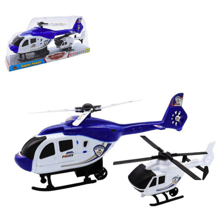 COFFRET 2 HELICOPTERES 30 CM POLICE RETROFRICTION