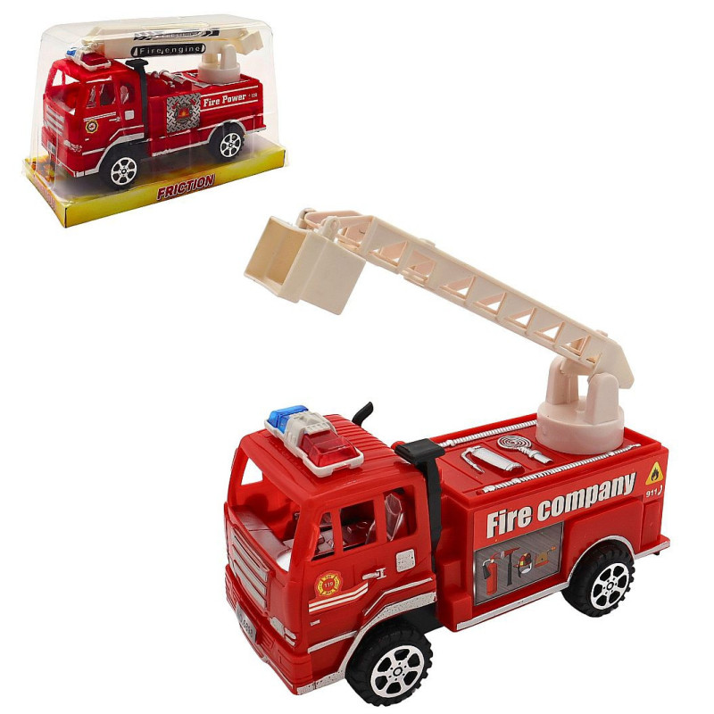 CAMION POMPIER FRICTION 17 CM