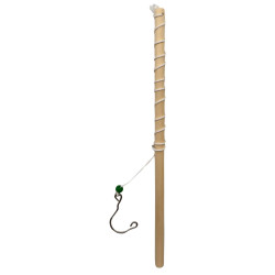 CANNE A PECHE 34 CM BOIS