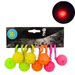 PORTE CLE BALLE REBONDISSANTE LUMINEUSE 3.5 CM