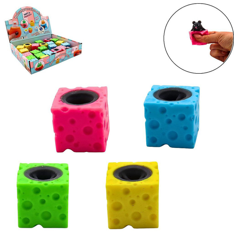 Squishy souris fromage 3.5 cm - Cadeau original pour vos clients
