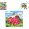Puzzle Dinosaur 16 pièces 12.5x12 cm - Succès assuré pour vos clients