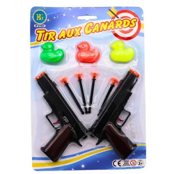 PANOPLIE 2 PISTOLETS FLECHES CANARDS