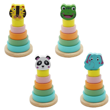 PUZZLE BOIS A EMPILER ANIMAL 17 CM
