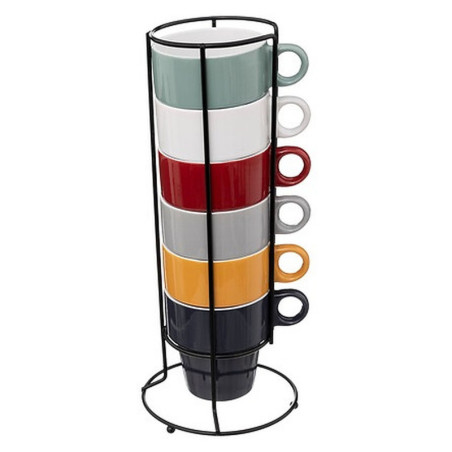 6 TASSES CAPPUCCINO SUR RACK