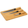 COFFRET PLANCHE A DECOUPER ET 3 COUTEAUX BLACKBAMBOO INOX