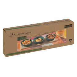 COFFRET  APERITIF YUCATAN 4 PIECES PALTEAU BAMBOU