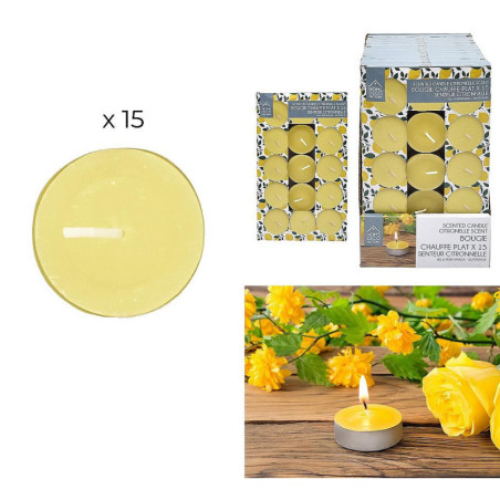 COFFRET 15 BOUGIES CHAUFFE PLAT CITRONNELLE